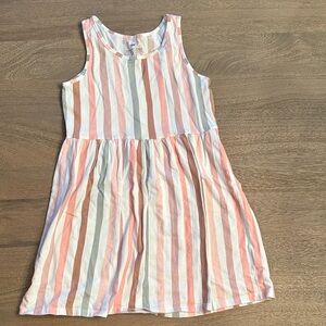 H&M Kids Dress with Pink, White, and Tan Stripes